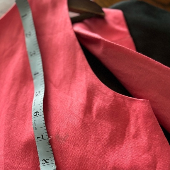 Jennifer Eden Two Piece Linen Like Black & Pink Blazer & Sleeveless Top Size 6 - Picture 8 of 15